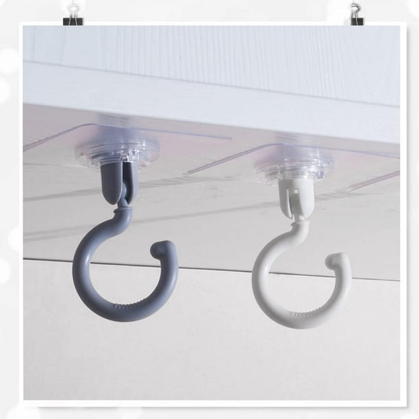 Adhesive Hooks Without Nails Kitchen - Rotating Ceiling Hook Bleeds  Perforated Large Adhesive Mosquito Net for Home Adjustable Angle Powerful  Strong