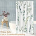 thumbnail image 3 of Sage Green Leaves Stall Shower Curtain, Branches Leaves Tree Plants Floral Small Dorm Bathroom Curtain, Natural Botanical Narrow Shower Curtain for Bathroom Set with 6 Hooks, 36Wx72L, 3 of 6