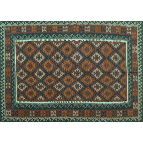 Ahgly Company Indoor Rectangle Oriental Light Blue Traditional Area Rugs, 4' x 6'