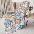 thumbnail image 3 of Fuzoiu Colorful Cute Pig Print Flannel Throw Blanket,Light Weight Warm Decorative,Throw Blanket Cover for Sofa, Couch, Bedroom,Travel-80"x60", 3 of 6