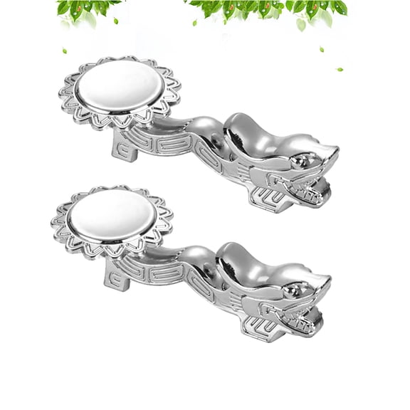 LEORX 2Pcs Plated Silver Chopstick Rest Metal Stand to Prevent Rolling and Keep Table Clean