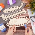 thumbnail image 3 of 1 Set 3 Pcs Embroidery Floss Keeper Wood Thread Holder Cute Animal Shape Thread Winding Boards Cross Stitch Wooden Thread Keeper Sewing Floss Accessories Storage Hole: 0.4", 3 of 6