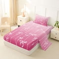 thumbnail image 2 of Erosebridal Pink Ribbon Bowknot Twin Sheet Sets 3pcs For Teens,Girls Geometric Swirl Stripes Bedding, 2 of 5