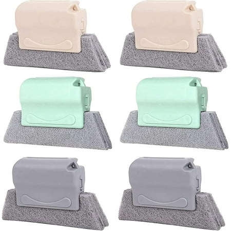 

6 Pieces Magic Window Cleaning Brush Window Groove Cleaning Brush Multi-function Slit Brush Window Slit Cleaning Brush Creative Groove Cleaning Brush