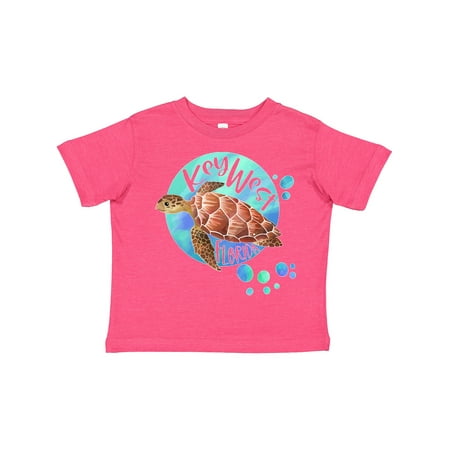 

Inktastic Key West Florida Swimming Sea Turtle with Bubbles Gift Toddler Boy or Toddler Girl T-Shirt