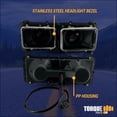 thumbnail image 4 of Torque Pair of Headlight Housing Base with Wire Harness Replacement For Kenworth T600 T400 T800 W900 K100 C500, Peterbilt 379 378, Freightliner FLD Classic XL (TRH910500BL & TRH910500BR), 4 of 6