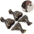 thumbnail image 1 of 4pcs Antique Brass Jewelry Box Jewelry Box Case Wooden Decorative Feet Feet Chest Corner Protector, 1 of 5