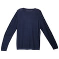 thumbnail image 2 of Patrick Assaraf Men's Blue Drizzle Silk and Cotton Polo - L, 2 of 2