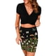 thumbnail image 2 of Vestidos Para Mujeres Vestidos Casuales Club Erógeno Nudos Cruzados Manga Corta Conjuntos Básicos de 2 Piezas Crop Top Falda Conjunto Odeerbi ODB164801, 2 of 5