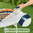 thumbnail image 5 of Orange Blue Tie Dye Spiral Pattern Round Fitted Tablecloth with Elastic Edge,Dining Table Cover Waterproof,Outdoor Round Tablecloth for Camping,Dining,Indoor and Outdoor, 5 of 7