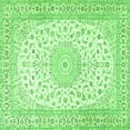 thumbnail image 1 of Ahgly Company Indoor Square Medallion Green Traditional Area Rugs, 8' Square, 1 of 1