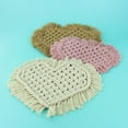 thumbnail image 4 of UNIQUE CREATIV CRAFT Macramé Coaster Kit – Heart, 3 pcs, Age 8+, Beginner, 15.5 cm, 4 of 5