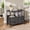 Charcoal Black Wood Grain Print, variant on GALAXHERO 3 Drawer File Cabinet with Charging Station, Mobile Printer Stand with Storage Shelves, Filing Cabinet Furniture for Home Office, Fits Letter/A4, Rustic Brown