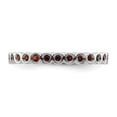 thumbnail image 4 of Auriga 925 Sterling Silver Garnet Eternity Ring for Women Size- 5, 4 of 6