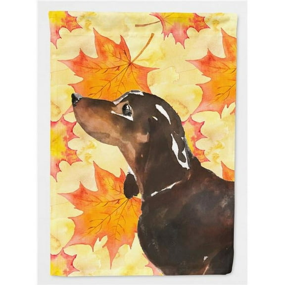 Black & Tan Dachshund Fall Flag Canvas House