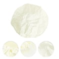 thumbnail image 3 of Unique Bargains 1 Pc Women Double Layer Shower Cap Hair Cap for Bathroom Vacation Travel Beige White, 3 of 3