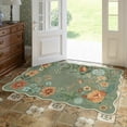 thumbnail image 4 of Moynesa 3'x5' Floral Bedroom Rugs Rugs, Area Rugs 3x5ft Rug for Entryway Ultra-Thin Soft Rug, Non-Slip Washable Rugs Stain Resistant Boho Rug Low-Pile Throw Rug for ‎Living Room Office,Green, 4 of 8