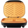 thumbnail image 3 of Brentwood TS-606BK 2-Serving Non-Stick 750w Indoor Electric Copper Grill and Panini Press in Black, 3 of 7