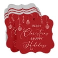 thumbnail image 3 of Inkdotpot Real Rose Gold Foil Merry Christmas & Happy Text Tags Favor Bracket Shape Hang Pack Of 100 Paper Tags, 3 of 7