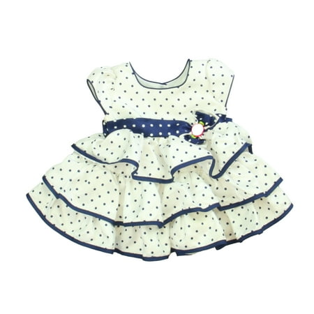 

Pre-owned Jona Michelle Girls Navy | White Dress size: 6 Months