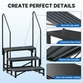 thumbnail image 2 of 3 Step RV Stairs with Handrail,Portable Step Ladder with Anti-Slip Panel,660 lbs Load Capacity,Portable Mobile Home Stairs for Travel Trailers,Camper and Porch, 2 of 6