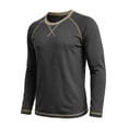 thumbnail image 5 of Cmfcve Men's Crew Neck Raglan Long Sleeve Tops Casual Loose Fit Athletic T-Shirt Fall Workout Running Pullover Shirts, 5 of 7