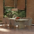 thumbnail image 1 of vidaXL 9 Piece Garden Dining Set Poly Rattan Brown, 1 of 5