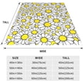 thumbnail image 4 of Yibo for Daisy Flannel Blanket DecorativeFloral Flower Daisy Soft Throw Blankets for Bed SofaCouchChair Decor All Season Gifts, 4 of 8