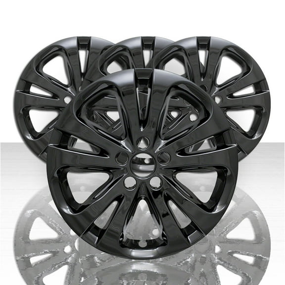 Set of 4 17" 10 Spoke Wheel Skins for 2015-17 Chrysler 200 Limited - Gloss Black