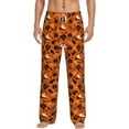 thumbnail image 1 of Kdxio Retro Halloween Pattern Men's Pajama Pants, Elastic Waist with Drawstring and Pockets, Comfortable Loungewear-Small, 1 of 6