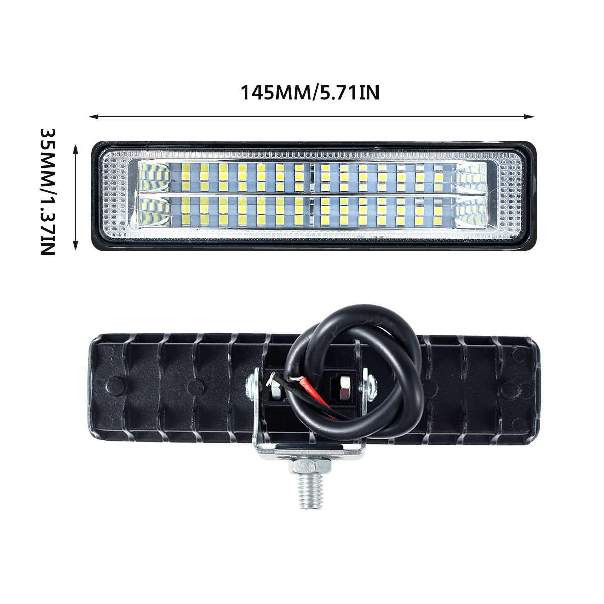 IXTIX Pack LED Work Light Inch 84W LED Floodlight 90° Adjustable Work  Light IP67 Waterproof Lights 6500K for Indoor Outdoor 12V LED Bar Flood  Light for