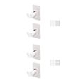 thumbnail image 3 of Kearding Barra de cortina, suministros de baño, estante colgante, ganchos de ducha multiusos impermeables, colgador de ropa montado en la blanco 2 piezas 2Conjunto, 3 of 6