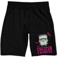thumbnail image 6 of Universal Monsters Frankenstein I've Created A Monster Men's Black Sleep Pajama Shorts-Small, 6 of 7