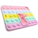 thumbnail image 5 of Bonita funda de silicona con burbujas Pop Push, compatible con iPad de 10,2 pulgadas (2019/2020), antiestrés, con soporte, cordón y colgante (arcoíris), 5 of 5