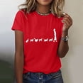 thumbnail image 2 of Ruyang Women's Graphic Shirt Short Sleeve Round Neck T Shirt Fashion Top Lightweight Soft Casual Summer Clothes Tee for Women, 2 of 4