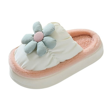 

GNEIKDEING Couple Women s Winter Indoor Home Thick Bottom Waterproof And Warm Non Slip Cotton Slippers Gift on Clearance