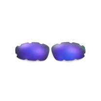 Walleva Purple Polarized Vented Replacement Lenses For Oakley Split Jacket OO9099 Sunglasses