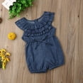 thumbnail image 4 of ITFABS Baby Girl's Blue Sleeveless Romper Ruffle Layered One Piece Playsuit, 4 of 8