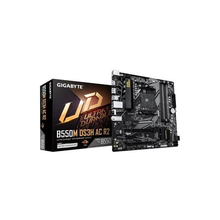 GIGABYTE B550M DS3H AC R2 AM4 AMD B550 Micro ATX Motherboard