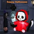 thumbnail image 4 of Gymax 5FT Halloween Inflatable Tombstone & Reaper Combo w/ LED & Waterproof Blower, 4 of 10
