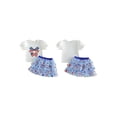 thumbnail image 2 of BemeyourBBs Kids Toddler Baby Girl 4th of July Outfit Patriot Independent Day Summer Clothes 12 18 24 Months 2 3 4 5 Years Cute Bow Star Print Short Sleeve T Shirt Tops and Tulle Tutu Skirt Set, 2 of 9