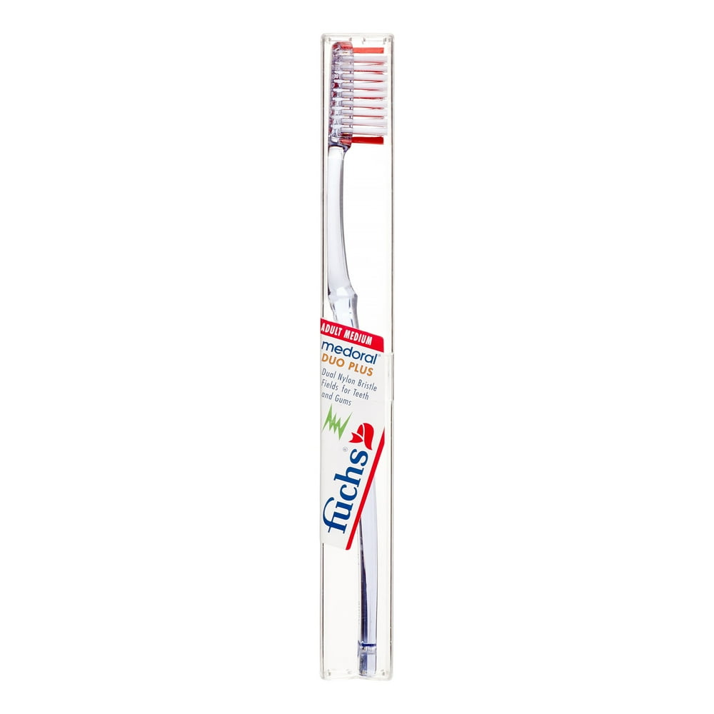 Fuchs Toothbrushes Fuchs Duo Plus Nylon Toothbrush, Medium Walmart