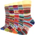 thumbnail image 2 of Calcetines de Lana BANYUO Vintage para Mujer 5 Pares, 2 of 4