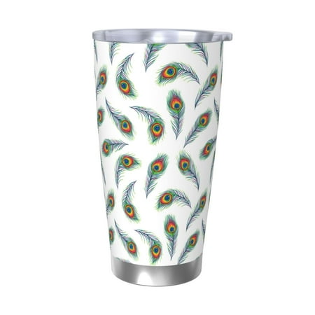 

Cauagu Colorful Grass Pattern 20oz Tumbler Stainless Steel Vacuum Insulated Tumbler with Lid Insulated Coffee Mug Thermal Cup with Splash Proof Sliding Lid-Without Straw