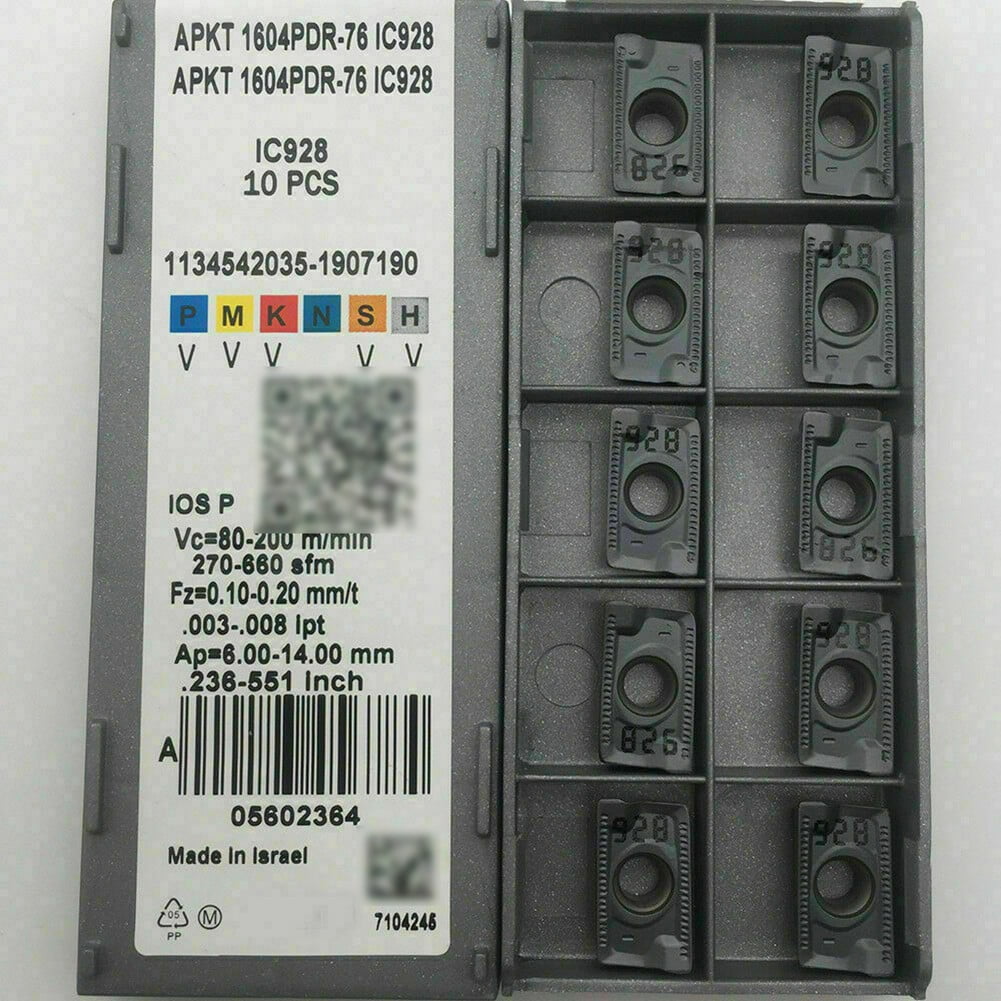 100X Tool APKT 1604 PDR-76 GRADE IC928 CNC COATED CARBIDE INSERTS BLADE 