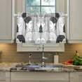 thumbnail image 5 of Women Line Kitchen Curtains Half Tier Curtain 2 Rod Pockets Bathroom Bedroom Cupborad Living Room 27"x36", 5 of 8