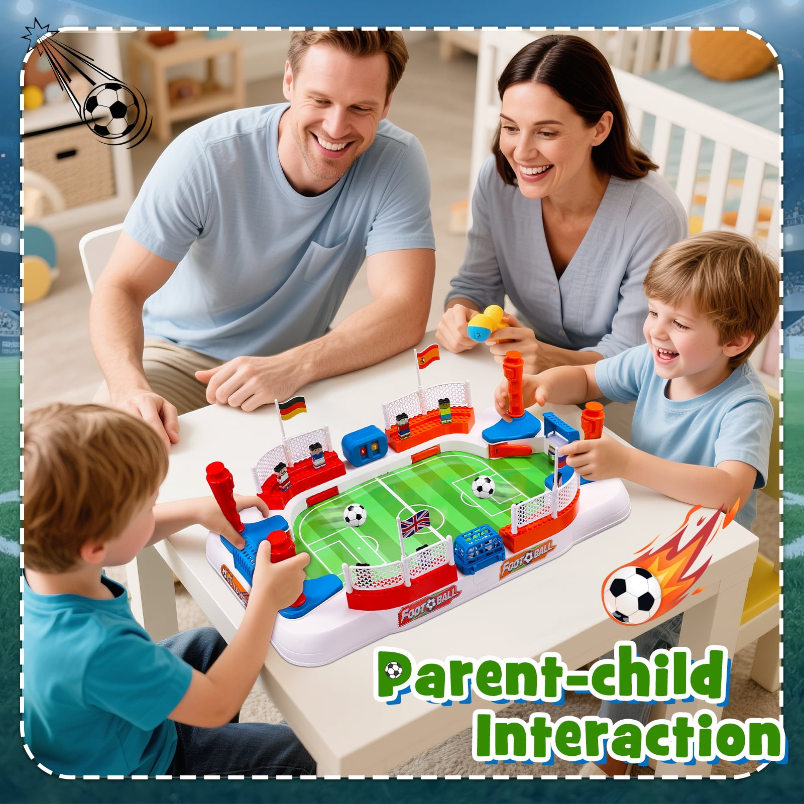 Mini Foosball Table Game, Gifts for 3-12 Year Old Kids Boys Tabletop Soccer Games, Soccer Pinball for Indoor Game for Adults Kids Family