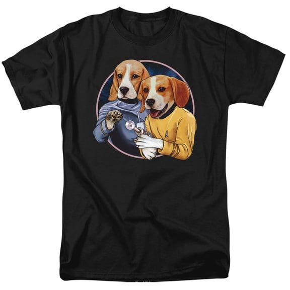 Star Trek Trek Dogs Adult 18/1 T-Shirt Black