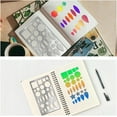 thumbnail image 4 of 1 Pc Geometric Drawing Stencils 6.97x3.98 Inch Matte Stainless Steel Metal Squares Template Reusable Dot Journal Stencils Squares Master for Diary Scrapbook Wood Carving Painting Burning, 4 of 9