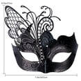 thumbnail image 4 of Máscara veneciana de metal con diamantes de imitación de mariposa para mascarada/fiesta de Mardi Gras/baile de disfraces sexy/boda oso de fresa Electrónica, 4 of 4